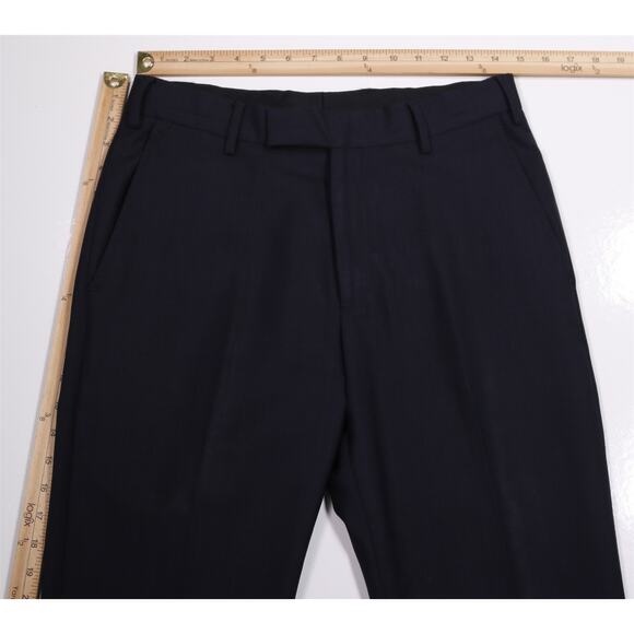 Billy Reid Mens Solid Navy Blue Flat Front Wool Dress Pants 29x28 - Picture 4 of 7